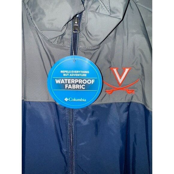 NWT Columbia Glennaker Lake Rain Jacket, Virginia Cavaliers UVA Sportswear - Picture 2 of 13